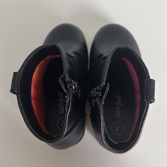 Cat & Jack Toddler black Ankle Cowboy Boot Bootie Size 7 - Picture 6 of 8